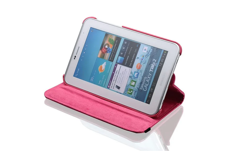 Вращающийся на 360 градусов чехол для планшета samsung Galaxy Tab2 " GT-P3100 P3110 P3108 откидной Чехол-книжка из искусственной кожи с подставкой Умный Магнитный чехол