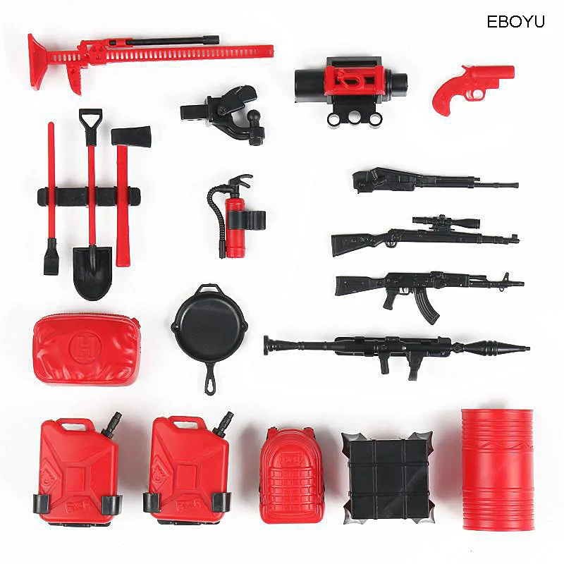 EBOYU Plastic Military Weaponry &amp Equipment Decorate set for WPL MN SUBOTech. Feiyue 2.4G RC Crawler Truck | Игрушки и хобби