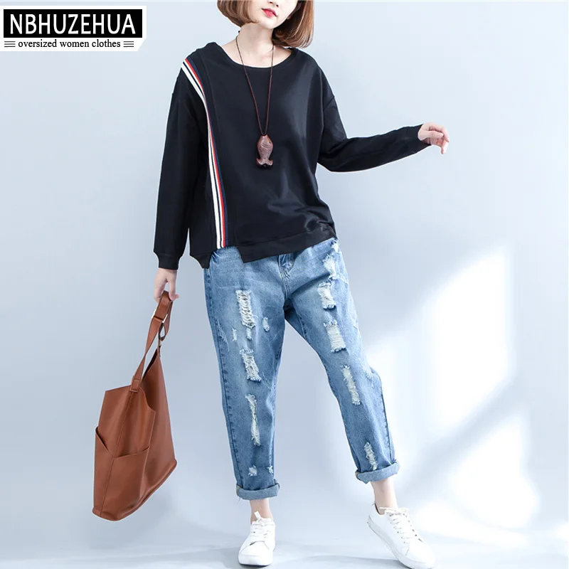 NBHUZEHUA T879 4XL 5XL 6XL Женская хлопковая Футболка Весна новое поступление футболка с