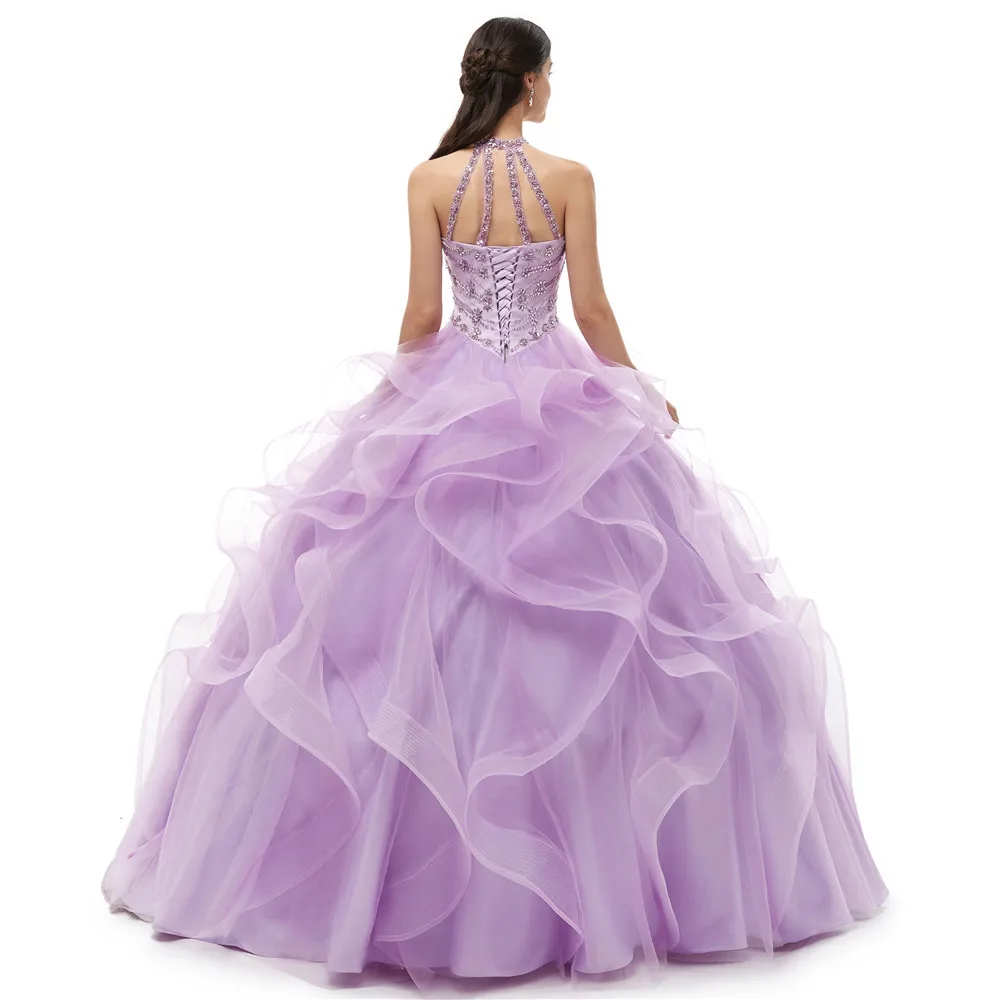 Очаровательные сиреневые платья jaevini для Quinceanera длинное бальное платье с лямкой