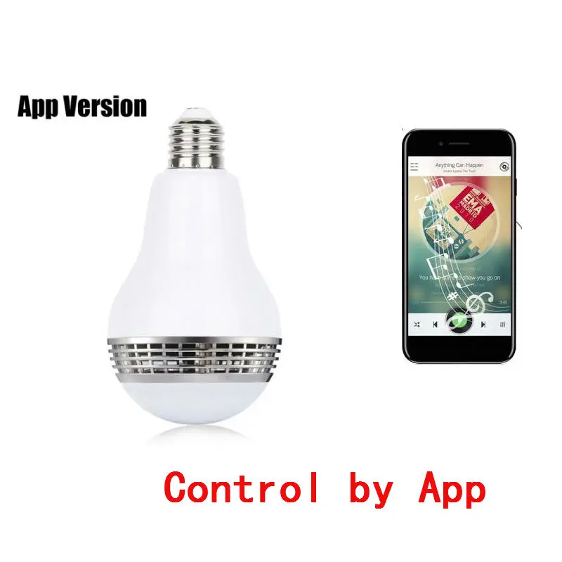 APP Version Bluetooth Смарт-динамик светильник E27 светодиодный белый+ RGB лампа красочная лампа Музыка Аудио приложение пульт дистанционного управления или пульт дистанционного управления динамик - Цвет: APP Version