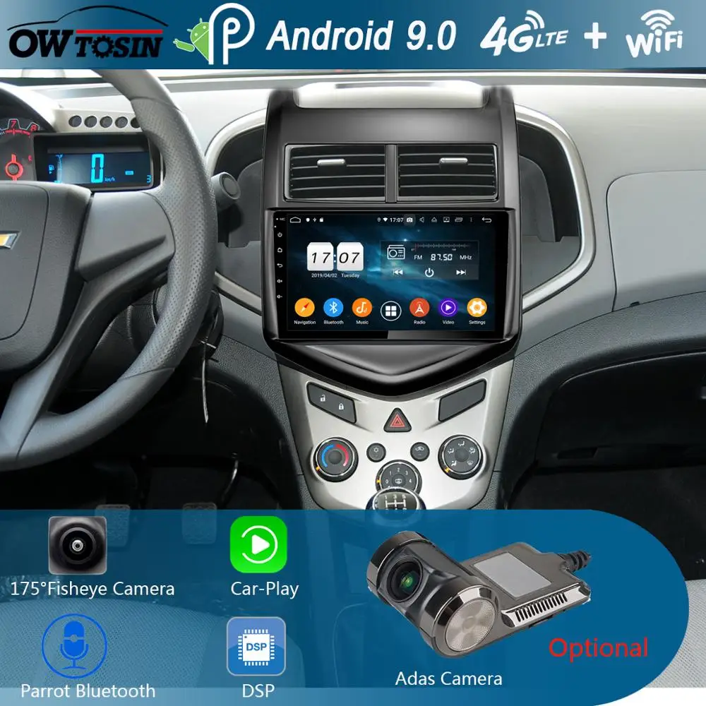 Автомобильный DVD плеер 9 дюймов IPS 8 ядер 4 гб + 64 Android 0 для Chevrolet Aveo Sonic 2011 2012 2013 2014 GPS