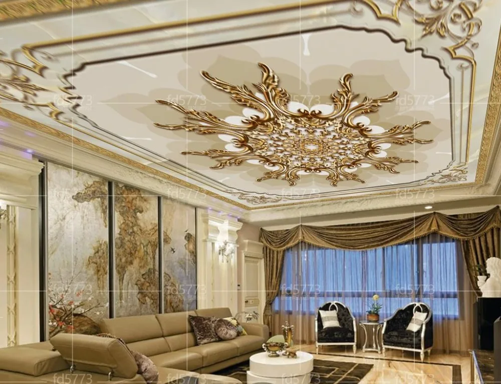 Пользовательские 3D потолочные обои высокое качество настенная наклейка