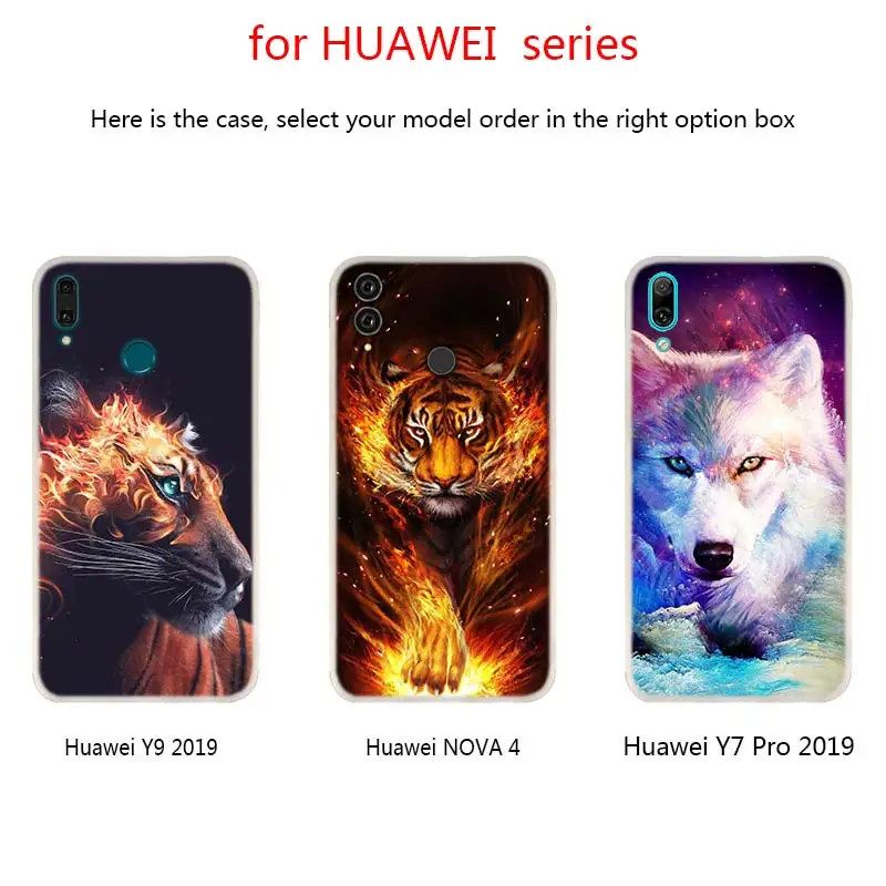 Классические чехлы для телефонов с Львом тигром волком Huawei Mate 30 20 10 Lite Pro Мягкий