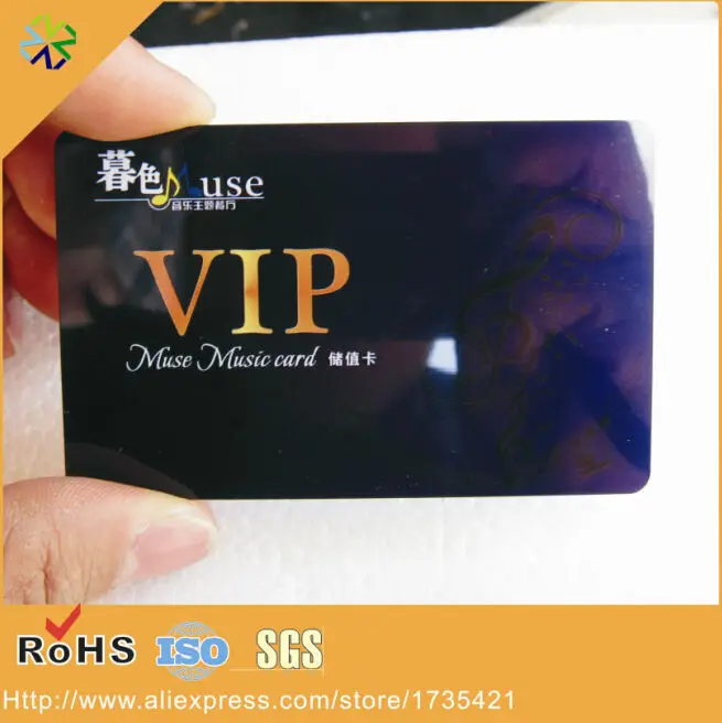 (1000pcs/lot)glossy surface effect custom artwork CMYK full color printing gold foil business vip card
