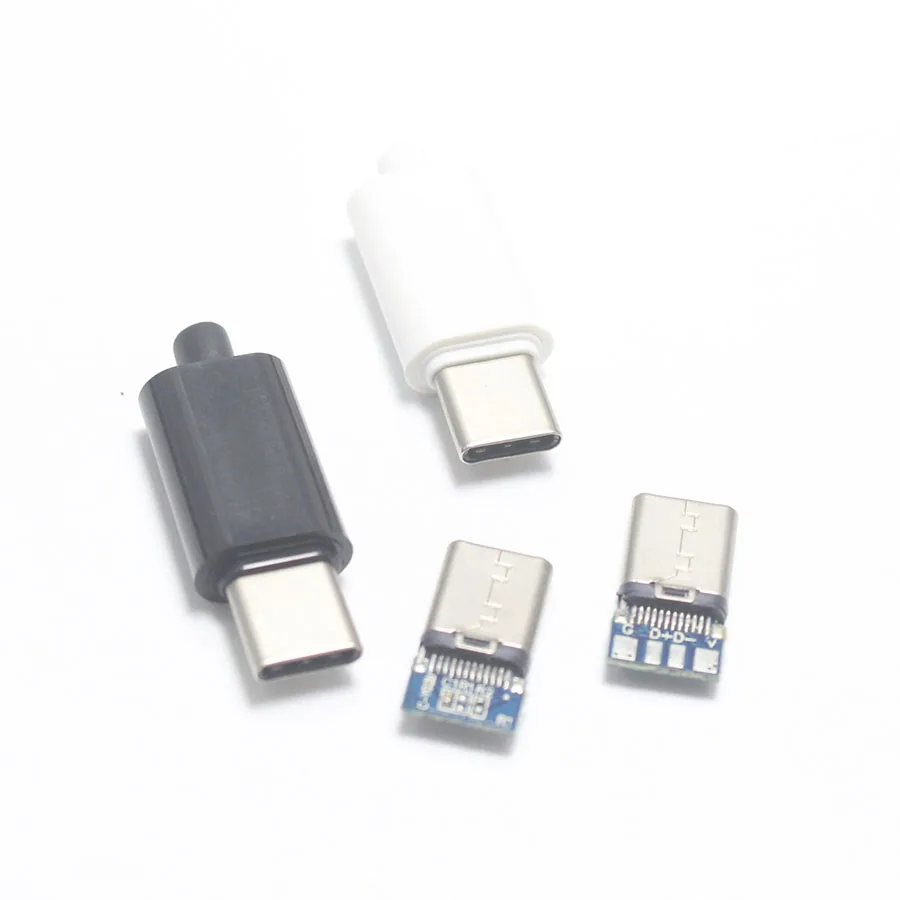 1set 2A OTG / 3A Larger Current USB 3.1 Type-C 4P Male Plug Welded Type USB-C 4 in 1 Cable Charging Connector for iPhone ect |