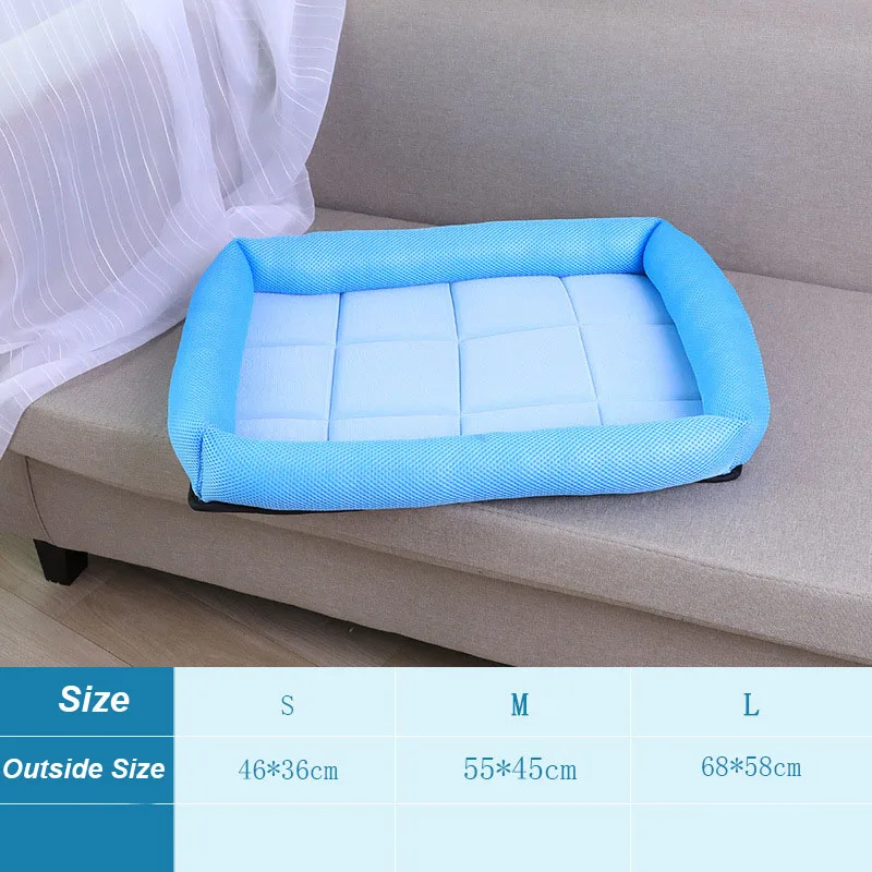 Воздухопроницаемая кровать для собак удобный охлаждающий коврик ткань Оксфорд