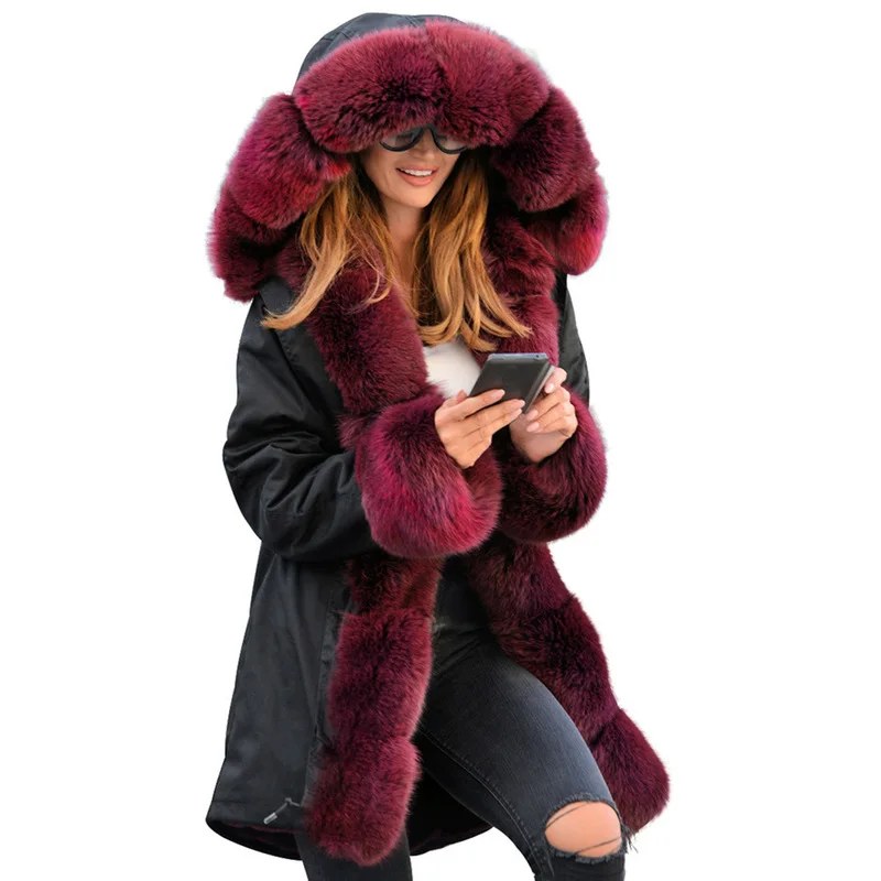 Куртка женская с капюшоном теплая хлопковая повседневная на зиму U-SWEAR | Женская