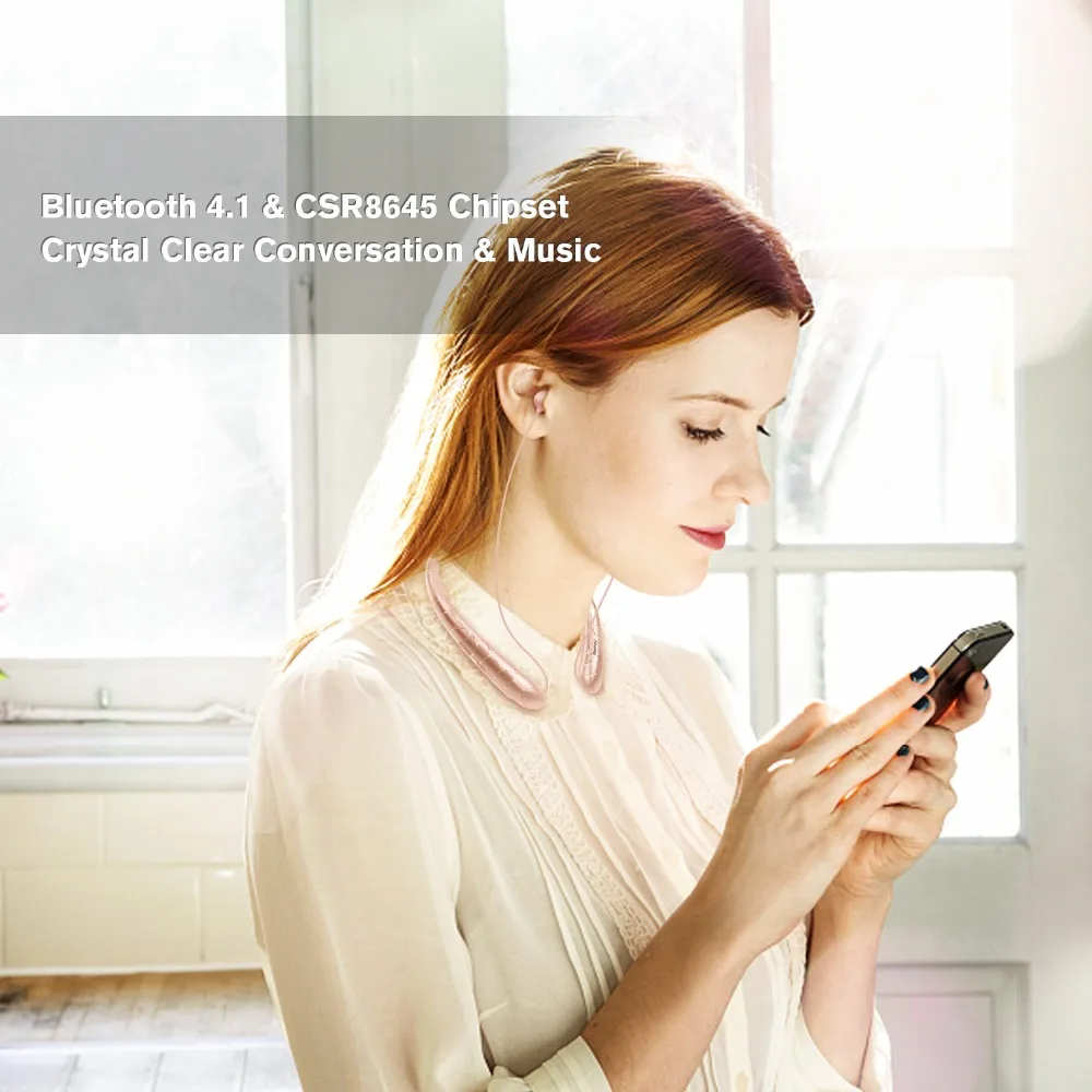 Bluenin V4.1 спортивные наушники aptX стерео наушники для спортзала CVC 6,0 шумоподавление Bluetooth наушники вибрирующие оповещения Встроенный микрофон