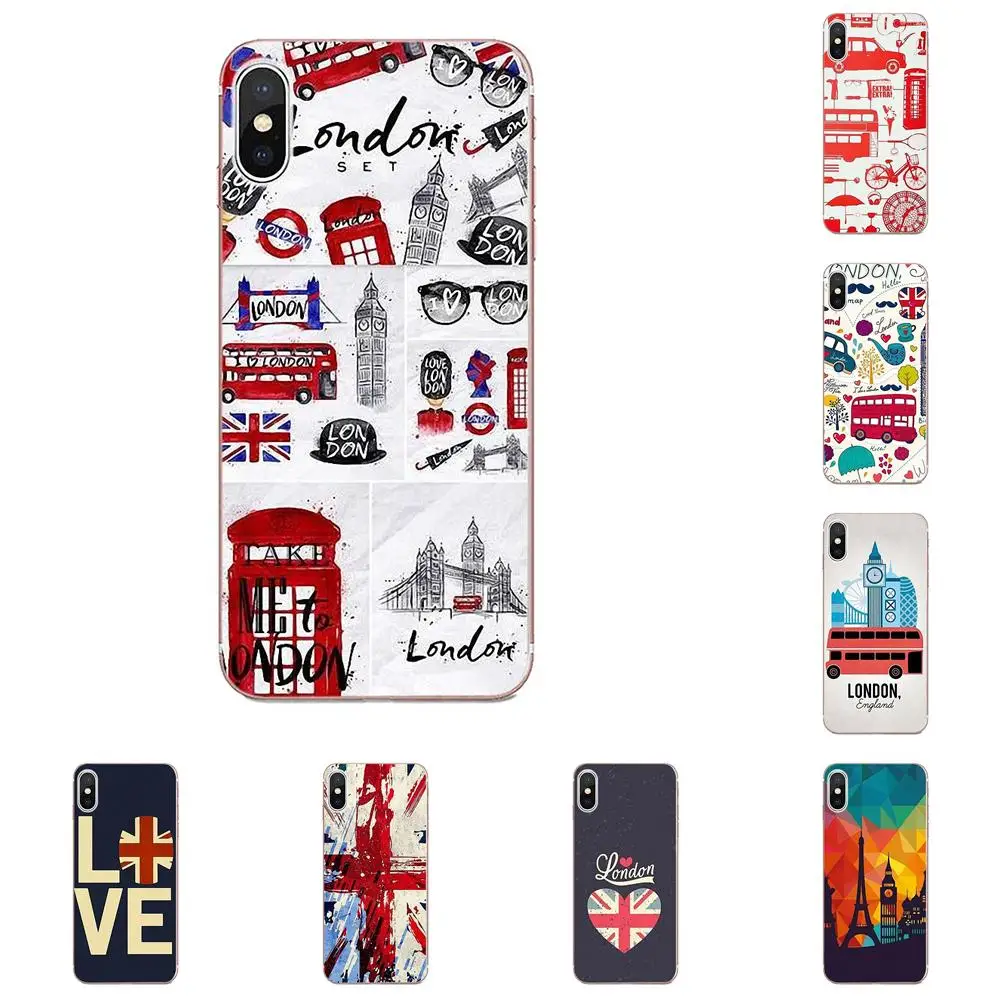 ТПУ чехол для Galaxy A3 A5 A7 On5 On7 2015 2016 2017 Grand Alpha G850 Core2 Prime S2 I9082 London Big Ben Bus|Чехлы-накладки|