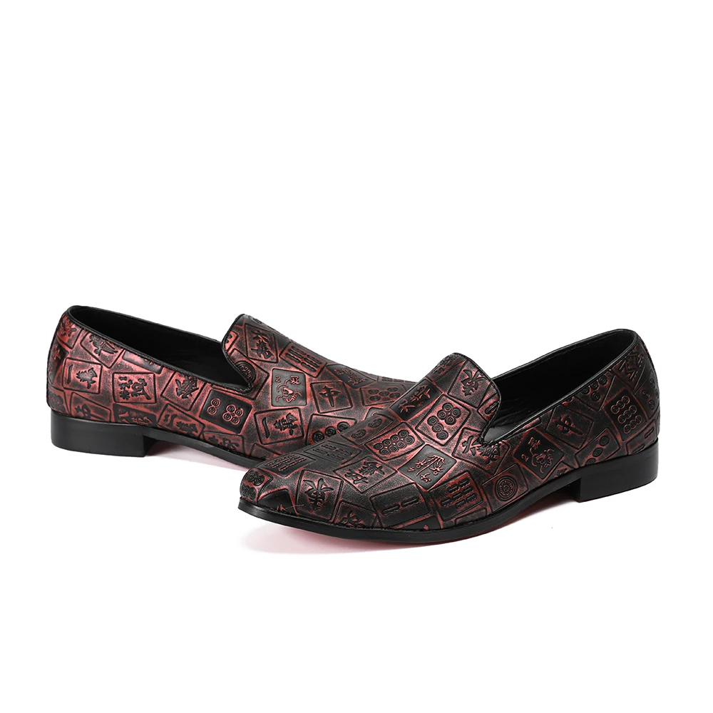 저렴한 VIVODSICCO 신제품 남성 트렌디 마작 로퍼 드레스 슈즈 이탈리아 Mlae 동창회 파티 파티 선발 무도회 웨딩 슬리퍼 신발 모카신