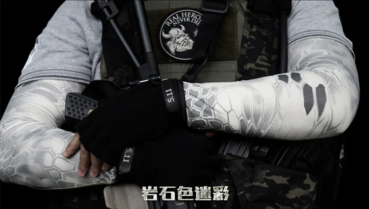 Новинка WarCheif камуфляжная эластичная рукоятка рукава покрывает Велоспорт Солнцезащитный крем дышащая Охота наружная Защита от солнца УФ Защита от солнца - Цвет: as picture