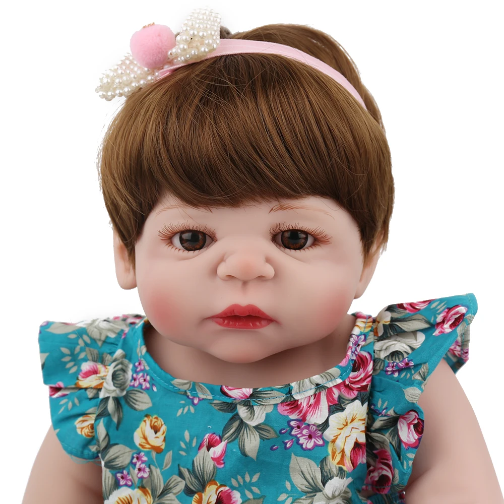 KAYDORA 22 дюймов 55 см Reborn Baby Doll полная виниловая смешная игрушка милая принцесса