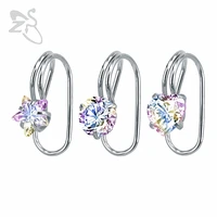 star crystal stone ear clip without piercing surgical steel ear clip on earrings cz zircon ear cuff earrings clips accessories