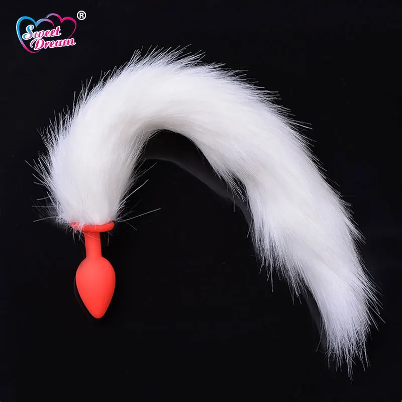Сладкая мечта силиконовая Анальная пробка секс искусственный Лисий хвост