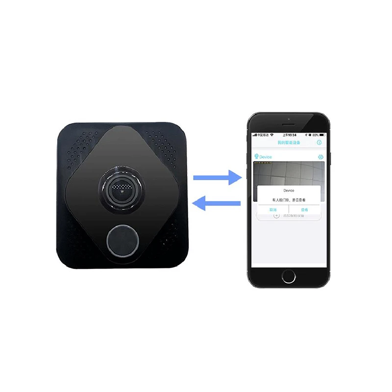 Умный дверной звонок MV8 Wi Fi IP видеодомофон камера для квартиры ИК сигнализация