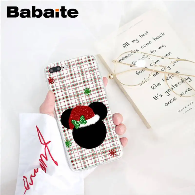 Babaite Рождество Микки Минни DIY Роскошный чехол для iPhone 8 7 6 6S Plus X XS MAX 5 5S SE XR 10 11 11pro 11promax чехол Капа