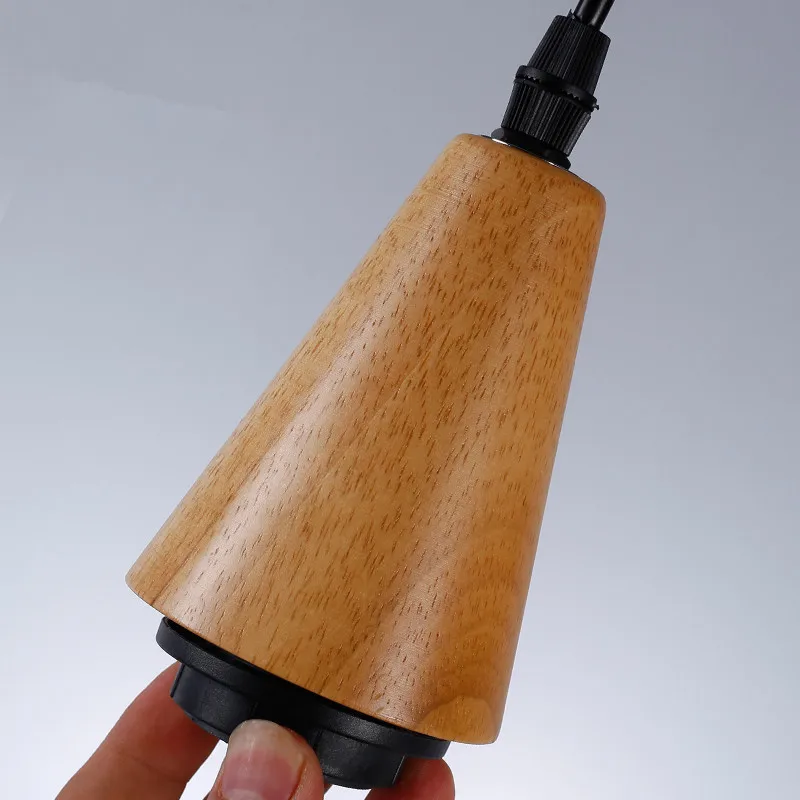 Винтажный подвесной светильник стеклянная деревянная Подвесная лампа