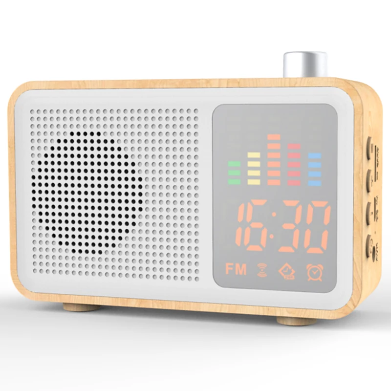 Цифровой динамик bluetooth Будильник Fm радио Поддержка Aux Tf карта 3 в 1 перезаряжаемые