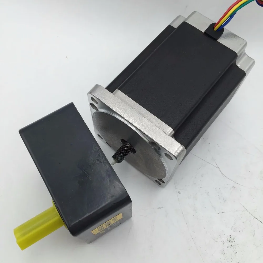 NEMA34 4A 3Nm 429oz-in L 66mm Stepper Motor + Ratio 1:50 NMRV030 Gearbox reducer for CNC Router In Box | Обустройство дома