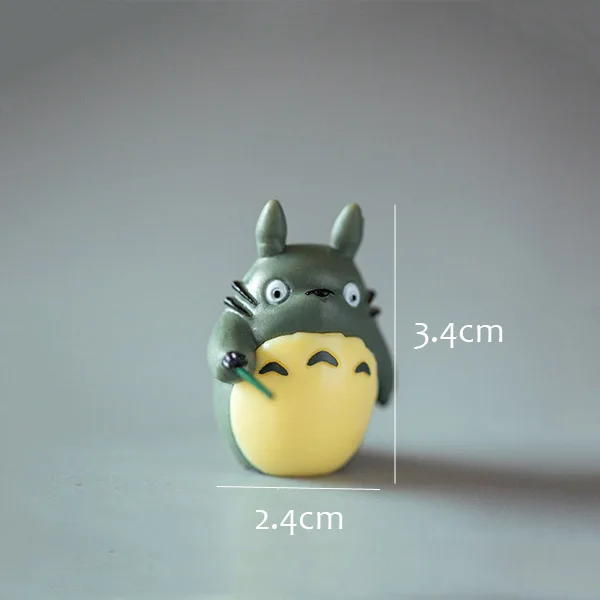 fishing totoro small BAIUFOR миниатюрные животные Мультяшные девушки милый Тоторо Фигурки фигурки мини садовый Декор DIY ландшафт с террариумом фигурки - Цвет: fishing totoro small