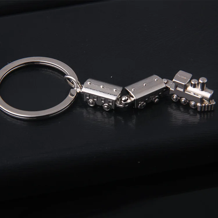 

24 Pcs/Lot Metal Joint Train Creative Creative Steam Train Locomotive Keychain Punk Rock Automotive Keyring Bulk Wholesale