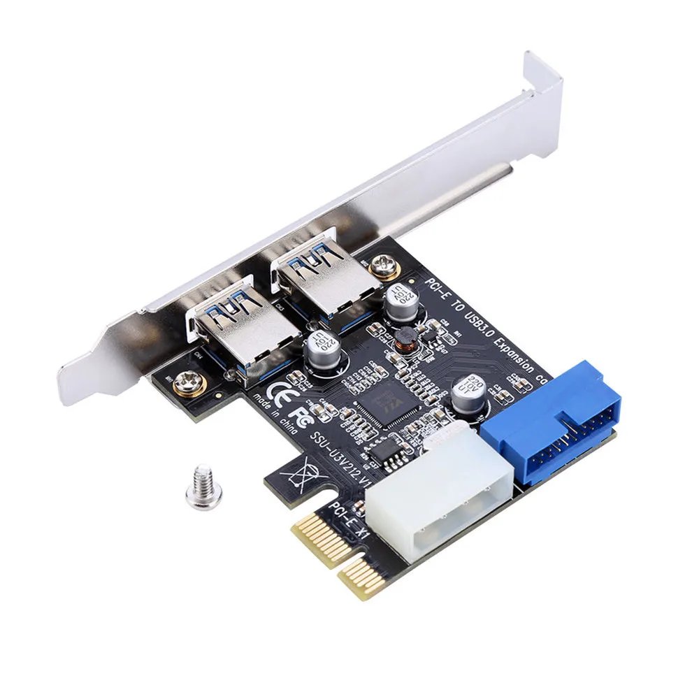 Superspeed 5 Гбит/с PCI E x1 в 2 порта USB 3 0 концентратор Express NEC Расширительная карта адаптер
