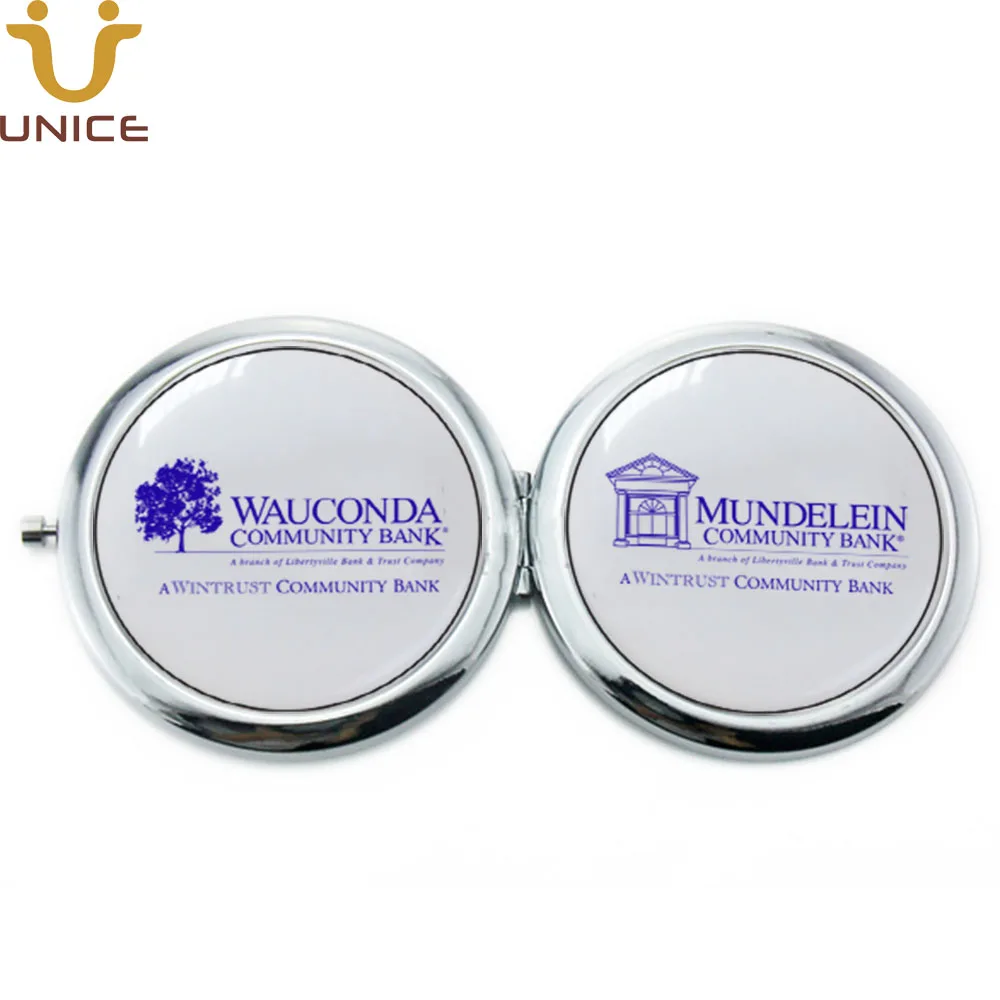 100 шт./лот индивидуальный двухсторонний компактный зеркальный два лица