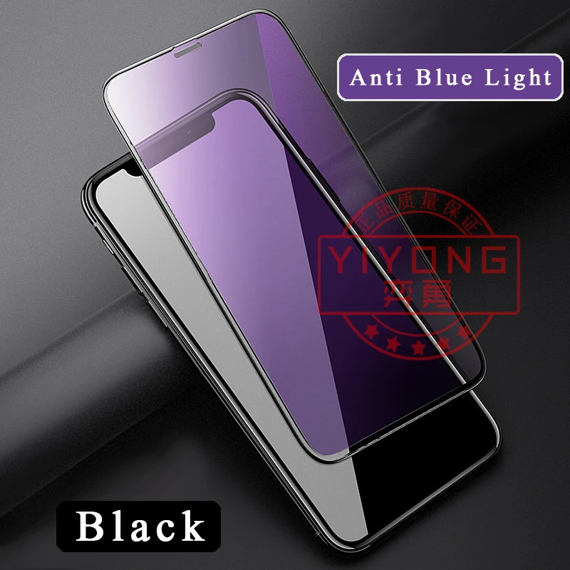 YIYONG закаленное стекло для iPhone 6 6s 7 8 Plus полное покрытие 5D HD анти-синий светильник Защита экрана для iPhone x s xr xs Max стекло