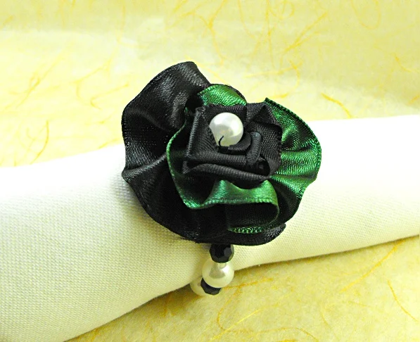 

organza flower napkin ring, napkin holder,