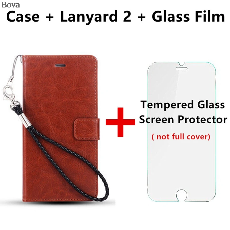 Brown Lanyard2 Film Xiaomi Red Rice 2, 4,7 дюймов, держатель для карт, чехол, чехол для Xiaomi Redmi 2, 2A, кожаный чехол для телефона, кошелек, откидная крышка, чехлы для телефонов - Цвет: Brown Lanyard2 Film