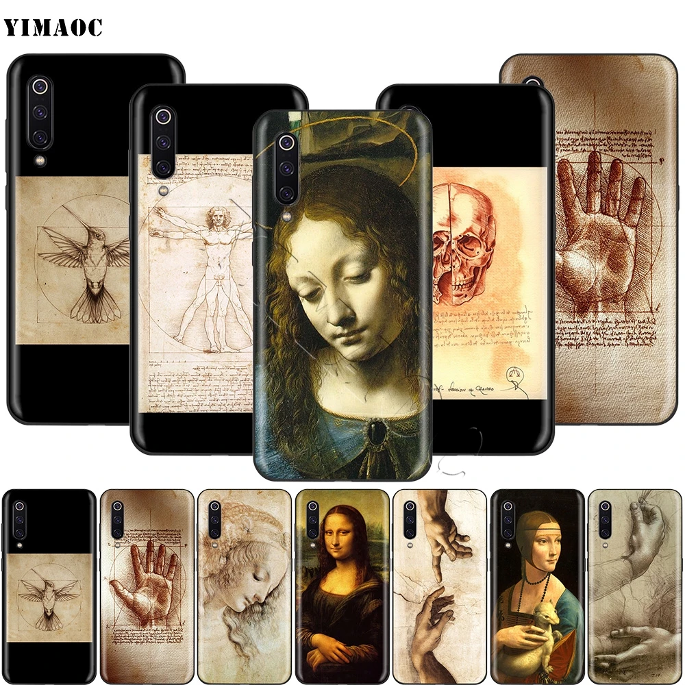 Итальянский художественный чехол Leonardo Da Vinci для Xiaomi Redmi MI Note MAX 3 6a 7 6 8 9 10 GO SE A1 A2 A3 Lite
