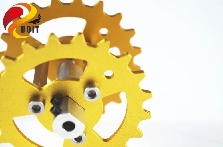 DOIT металлическая золотисто желтая гусеница приводное колесо из алюминиевого