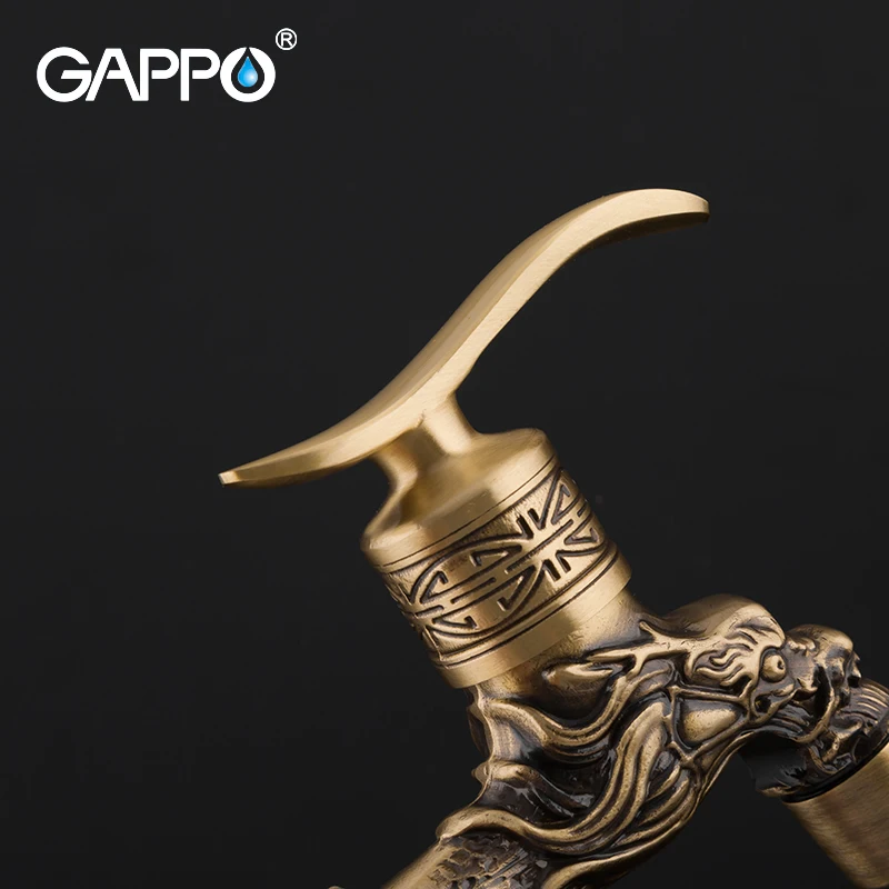GAPPO смесители для умывальника антикварные латунные настенные ванной комнаты