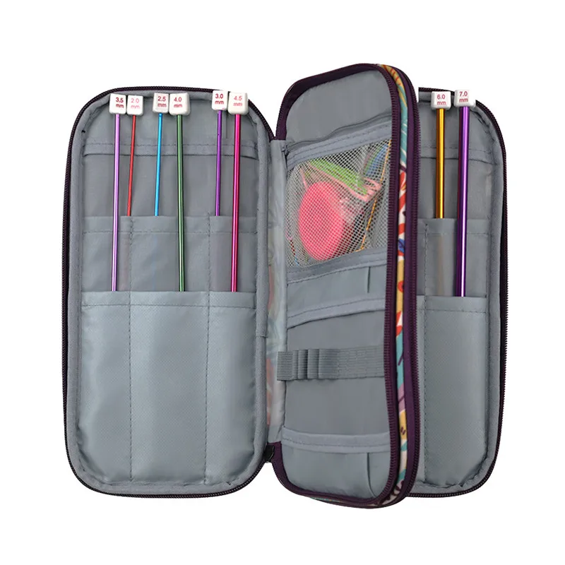 Пустая сумка для вязания крючком хранения набор чехол органайзер шитья иглы