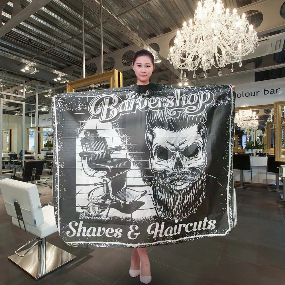 Шаблон печати Парикмахерская накидка Водонепроницаемый Платье Мыс