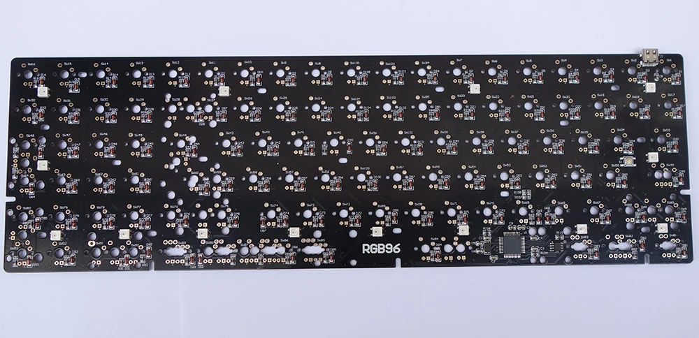 RGB96 PCBA пластины стабилизаторы Чехол DIY наборы для 96 key MX механическая клавиатура QMK