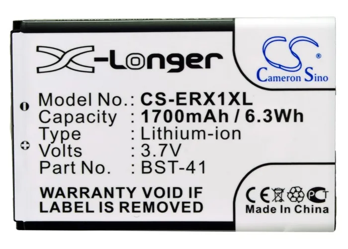Аккумулятор Cameron Sino на 1700 мАч для Sony Ericsson A8 Aspen US Faith Play Xperia TM X2 X3 Zeus MT25 neo L|cameron sino|battery