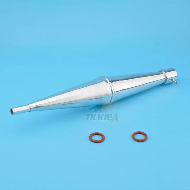 Глушитель из алюминиевого сплава L386mm для 23 30cc Zenoah газовый морской двигатель