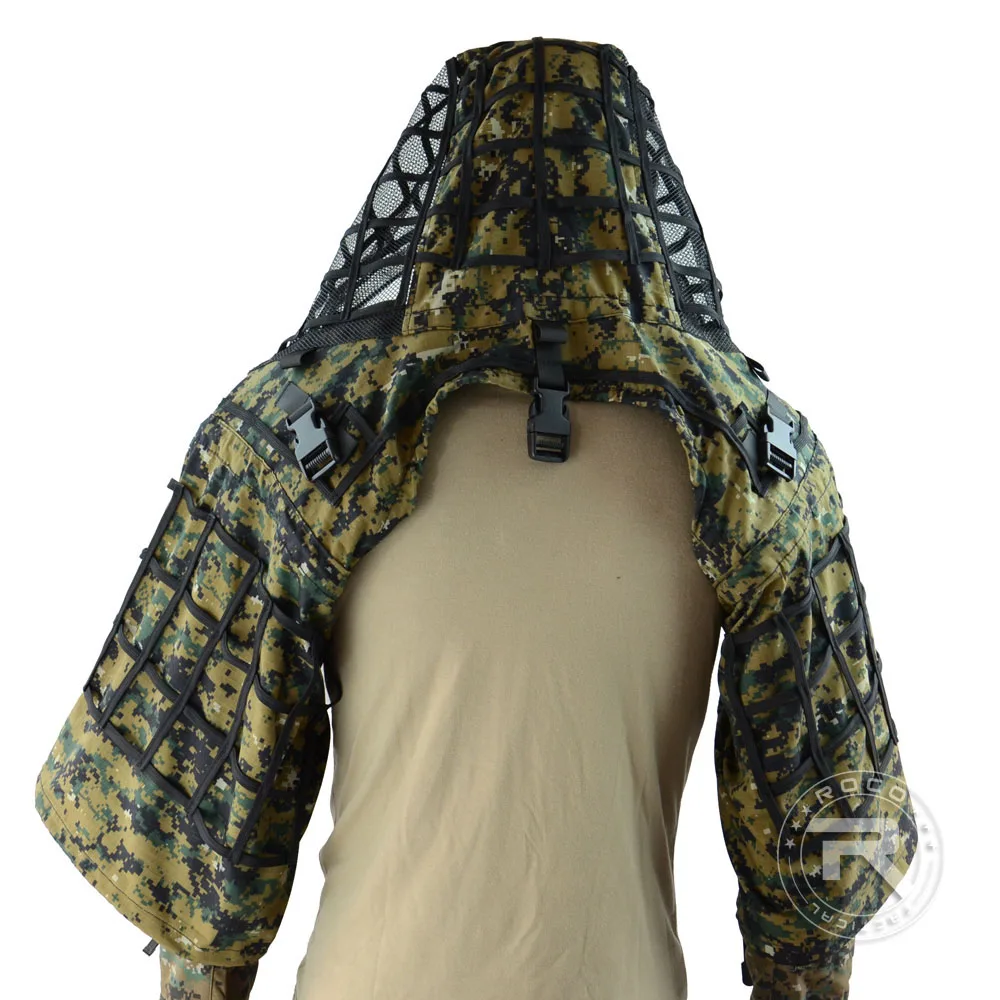 ROCOTACTICAL военный Снайпер Ghillie Viper Hood Combat Ghillie Suit Foundation Custom Ghillie Hood Jacket камуфляж, лесная местность