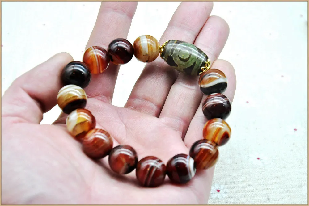 Yumten Diy натуральные изумрудные камни бусины дзи Bransoletki Damskie Bayan Bileklik Pulseira Masculina