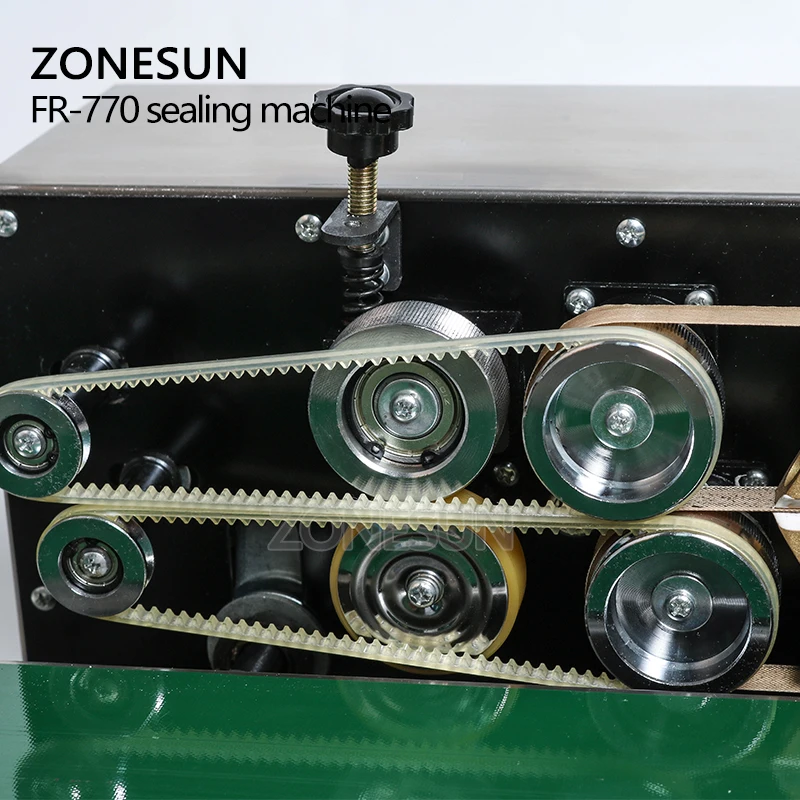 ZONESUN 770 непрерывная Автопленка Уплотнительная Машина горизонтальный ПВХ Мембранный мешок пленка герметик контроль температуры с 2 марками колеса