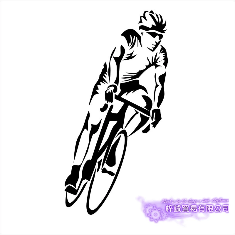Bike Shop Wall Sticker Customized Sports Posters Vinyl Decals Decor Mural Car Windows Bicycle Glass Decal | Дом и сад