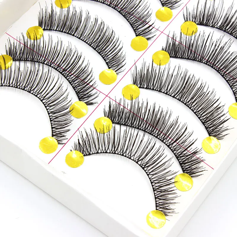 10 пар профессиональных накладных ресниц искусственные ресницы натуральные