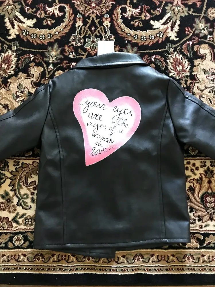 Girls motorcycle leather coat children PU jacket 2-7 year old Printed love letter all match tops for kids fashion hot | Детская одежда