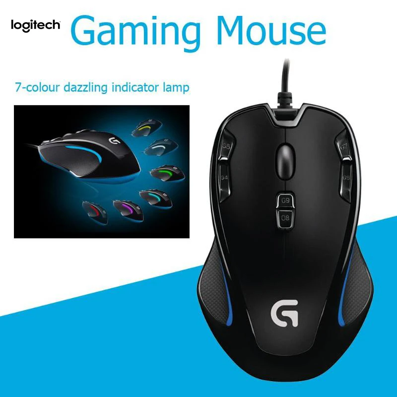 Игровая мышь Logitech G300s 2500 точек/дюйм USB Проводная оптическая с обеих рук 7 цветов