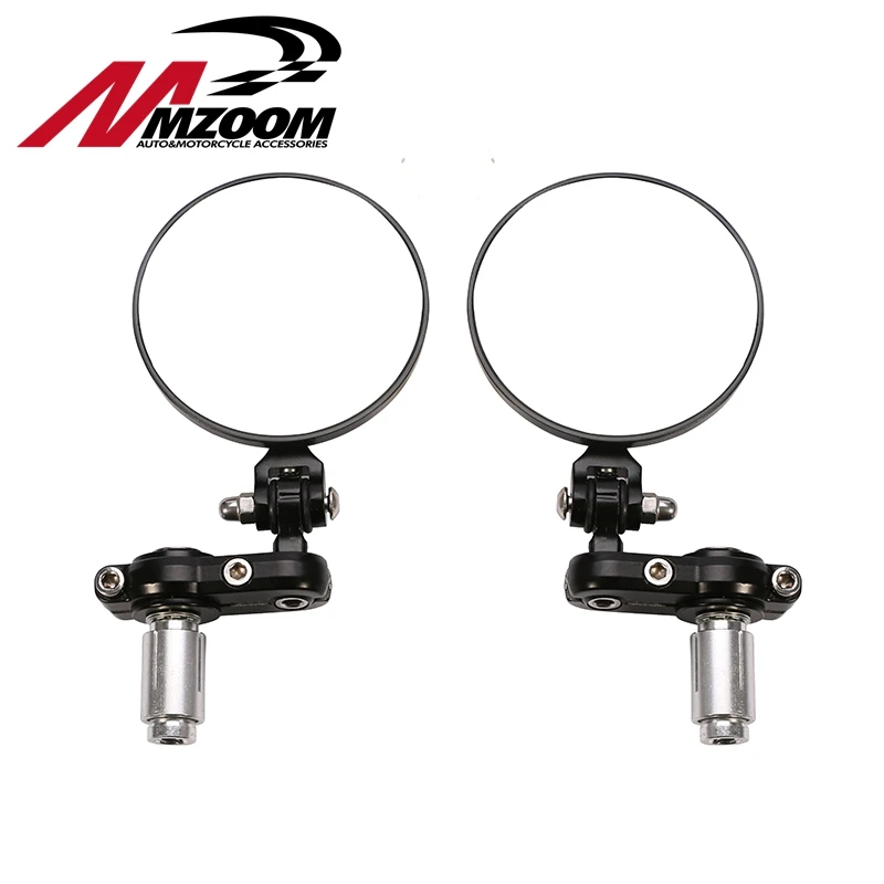 

Free freight Mzoom MOTORCYCLE BIKE 3" ROUND 7/8" HANDLE BAR END MIRRORS REARVIEW SIDE MIRROR