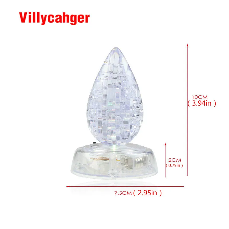 Free shipping Crystal Puzzle with Flash Light DIY Model Buliding Toy for Children Home Decoration - Water Drop 9010A | Игрушки и хобби