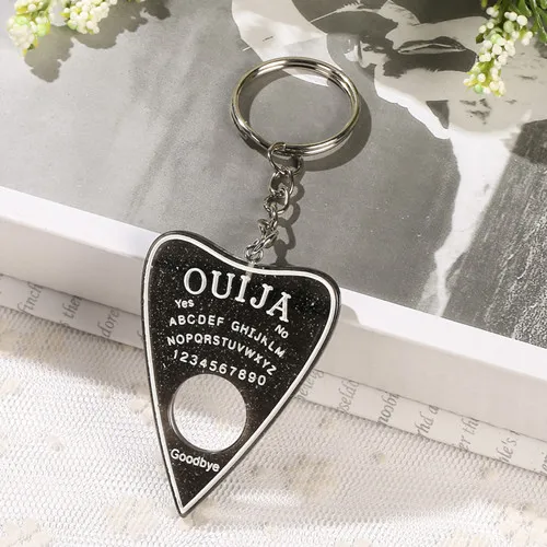 glitter black 1 шт. Ouija planchette блестящая смола брелок-Шарм Ouija брелок Ouija доска Брелок Сумочка талисманы для женщин - Цвет: glitter black