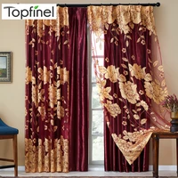 modern home luxury embroidered sheer curtains for living room bedroom kitchen door blackout curtains drapes window treatments